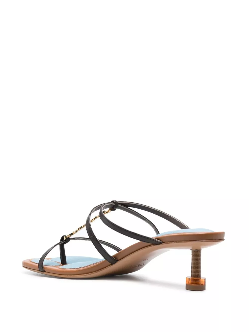 How to get cheap products Jacquemus Pralu 45mm leather sandals Women 0114