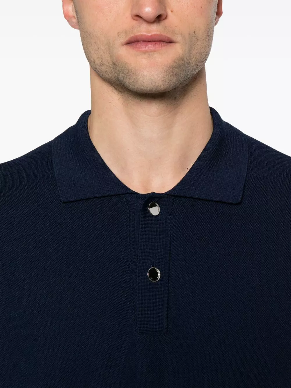 Find best deals Jacquemus Maille honeycomb-knit polo shirt Men 0129