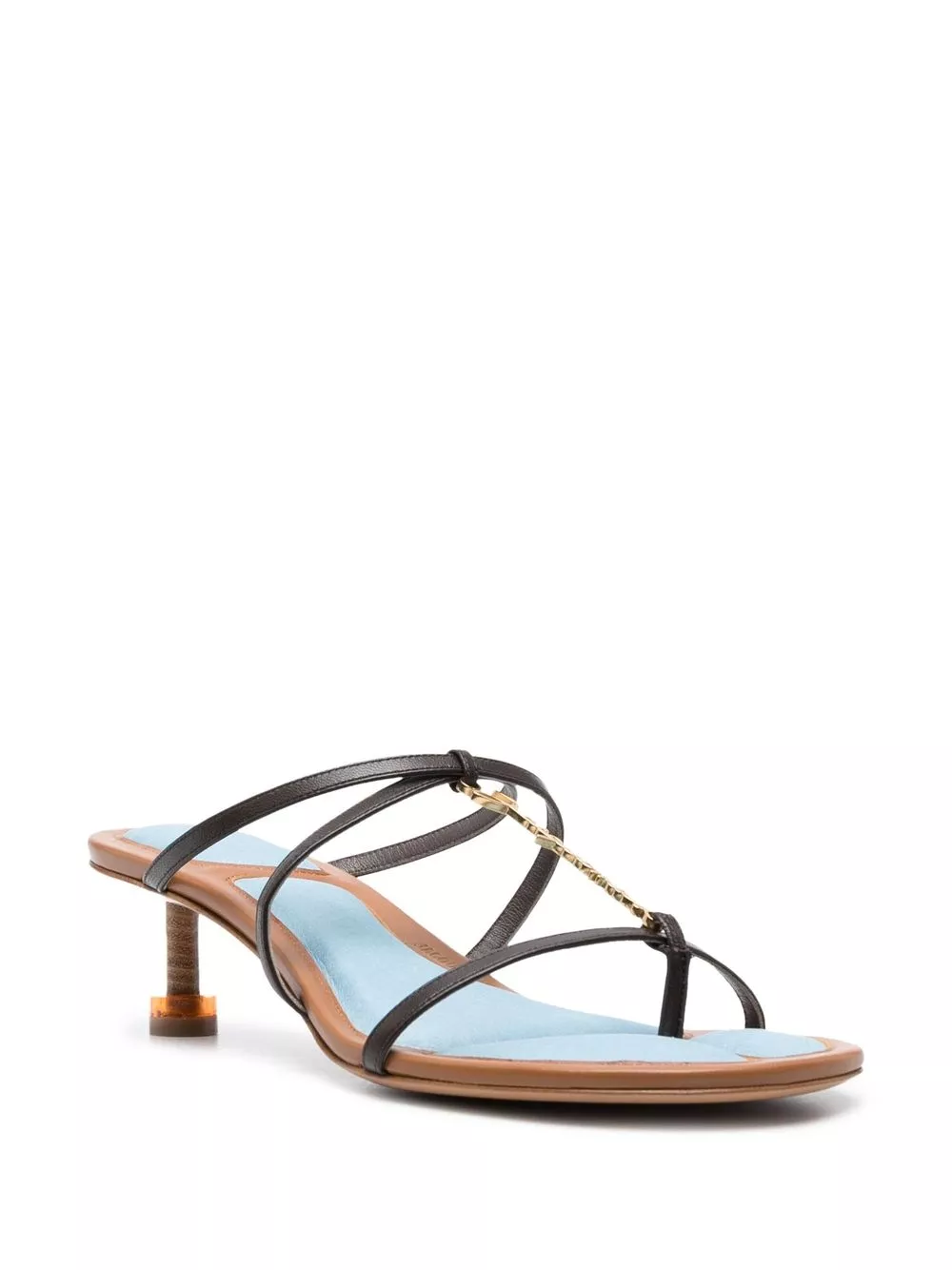 How to get cheap products Jacquemus Pralu 45mm leather sandals Women 0114