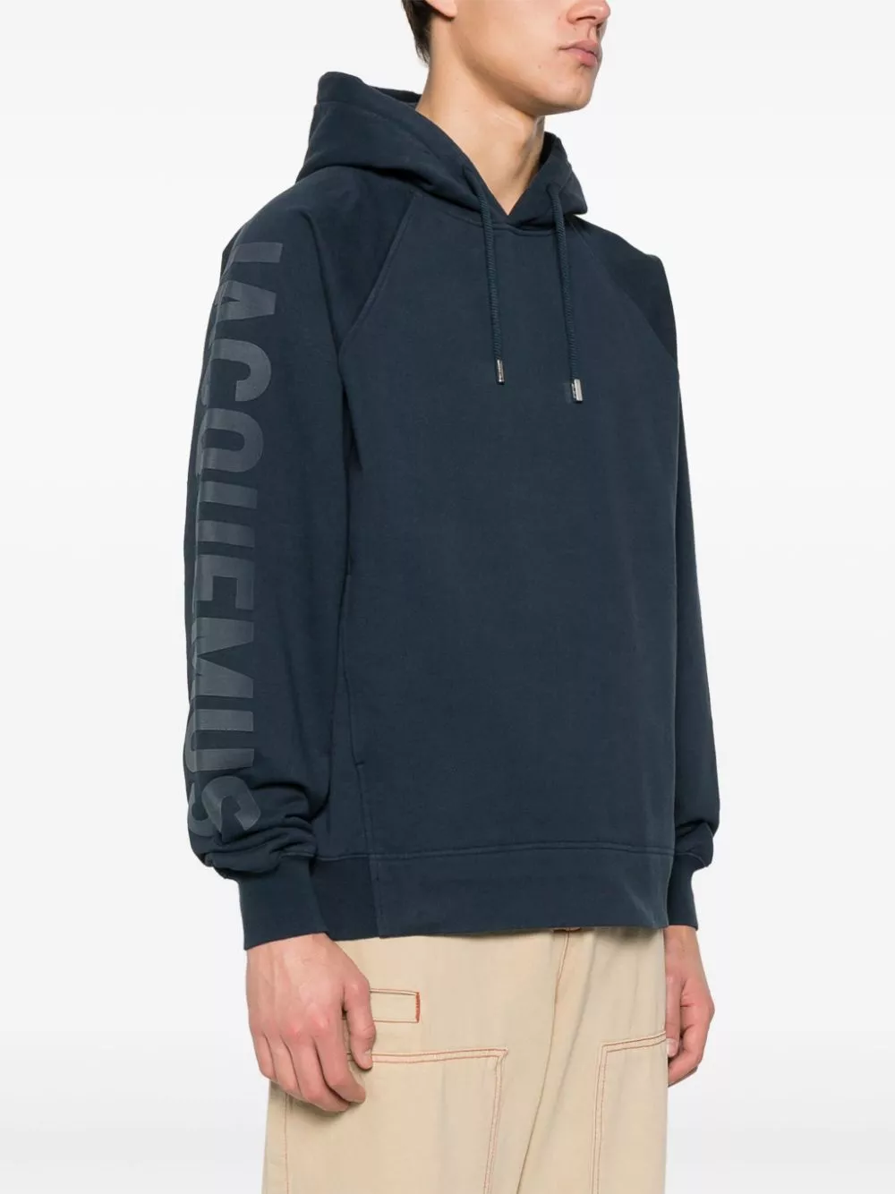 Shop for best deals Jacquemus Le Hoodie Typo cotton top Men 0116