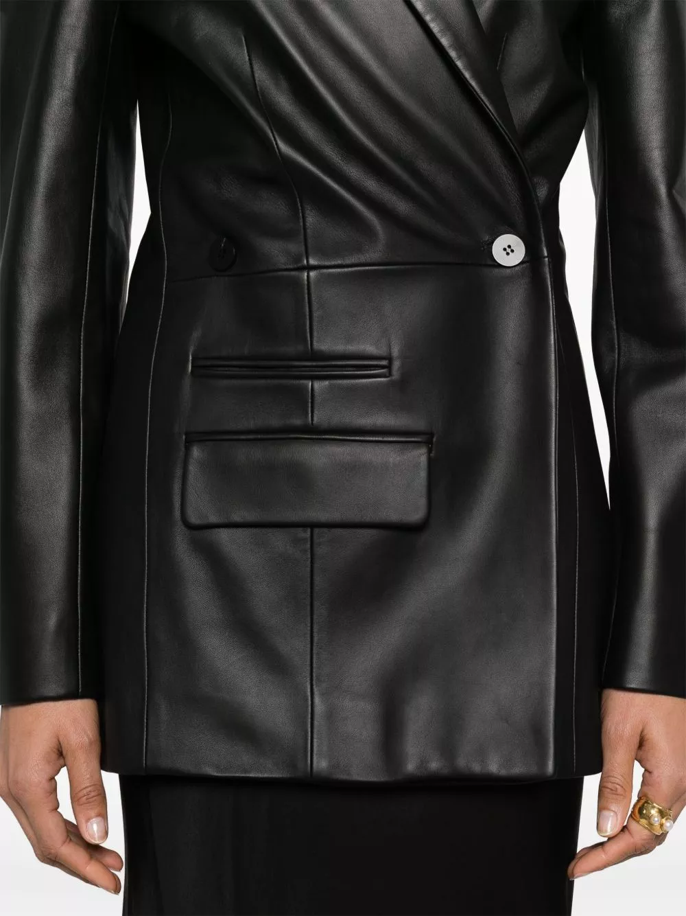 Discounted items Jacquemus La Veste Tibau Cuir leather blazer Women 0201