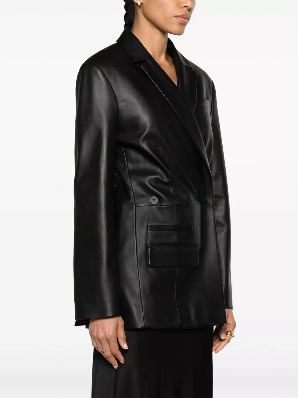 Discounted items Jacquemus La Veste Tibau Cuir leather blazer Women 0201